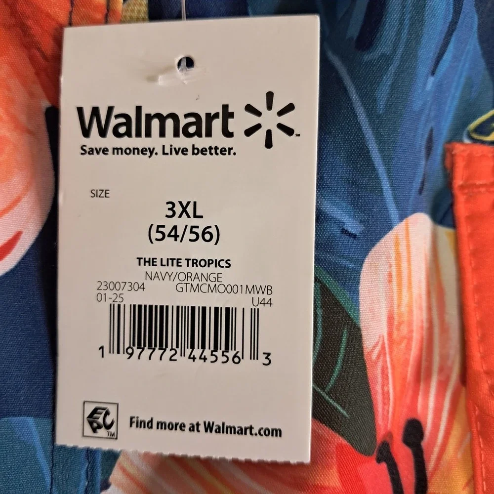 Miller Lite Tropical Floral Swim Board Shorts Above The Knee Men's Size 3XL NWT